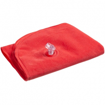 Надувная подушка под шею в чехле Sleep, красная фото 