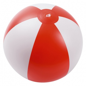 Надувной пляжный мяч Jumper, красный с белым фото 
