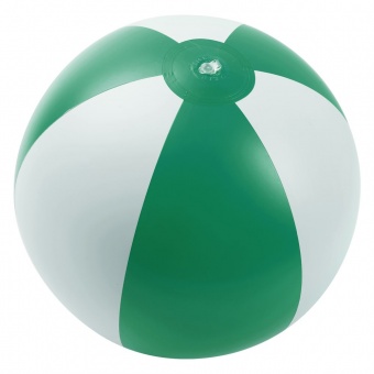 Надувной пляжный мяч Jumper, зеленый с белым фото 