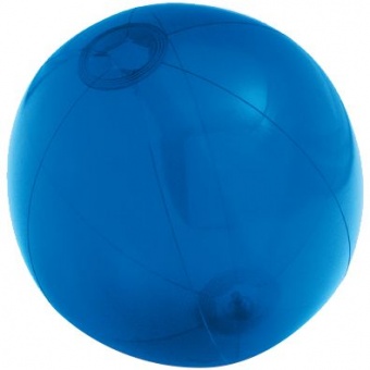 Надувной пляжный мяч Sun and Fun, полупрозрачный синий фото 