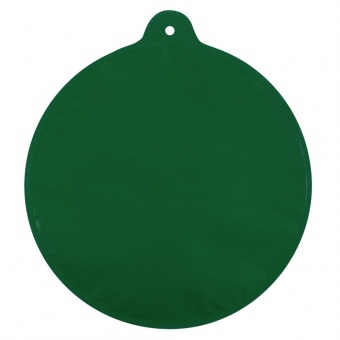 Новогодний самонадувающийся шарик, зеленый с белым рисунком фото 