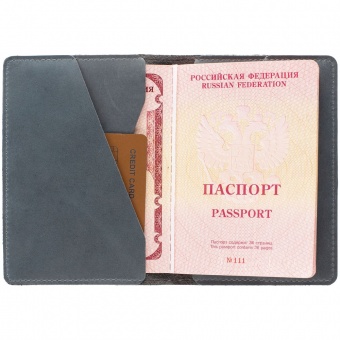 Обложка для паспорта inStream, серая фото 