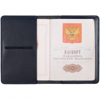 Обложка для паспорта Remini, темно-синяя фото 