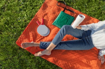 Плед для пикника Comfy, зеленый фото 