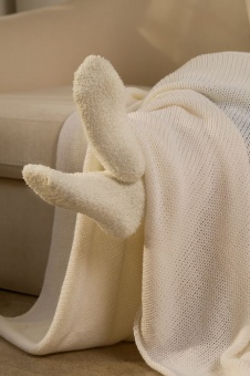 Плед Knitly, белый фото 