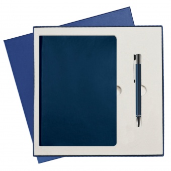 Подарочный набор Portobello/Latte синий-2 (Ежедневник недат А5, Ручка) беж. ложемент фото 