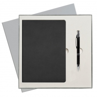 Подарочный набор Portobello/Sky черный (Ежедневник недат А5, Ручка) беж. ложемент фото 