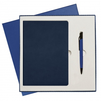 Подарочный набор Portobello/Sky синий-3 (Ежедневник недат А5, Ручка) беж. ложемент фото 