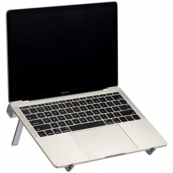 Подставка для ноутбука и планшета Rail Top, серебристая фото 