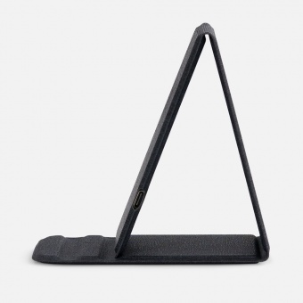 Подставка для смартфона с беспроводной зарядкой Kickstand, серая фото 
