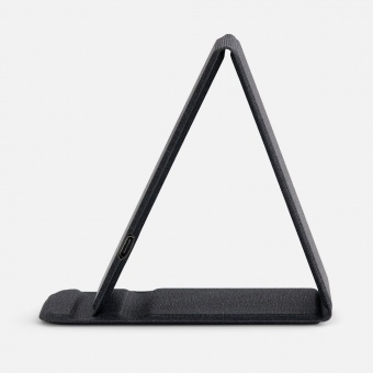 Подставка для смартфона с беспроводной зарядкой Kickstand, серая фото 