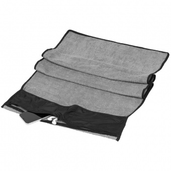 Полотенце для фитнеса Dry On, серое фото 