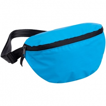 Поясная сумка Manifest Color из светоотражающей ткани, синяя фото 
