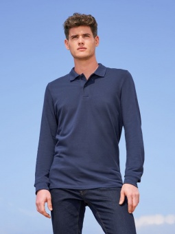 Рубашка поло мужская с длинным рукавом Perfect LSL Men, белая фото 10