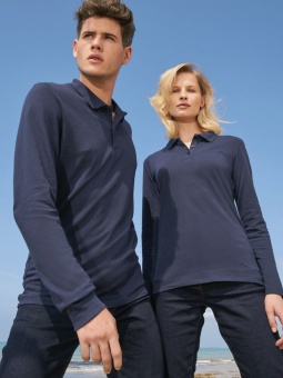 Рубашка поло мужская с длинным рукавом Perfect LSL Men, белая фото 11