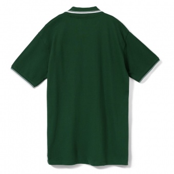 Рубашка поло мужская с контрастной отделкой Practice 270, зеленый/белый фото 7
