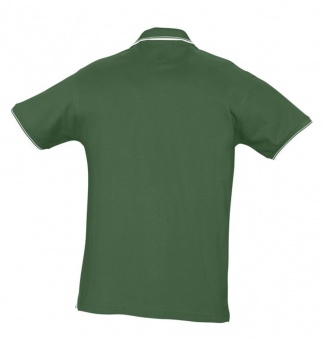 Рубашка поло мужская с контрастной отделкой Practice 270, зеленый/белый фото 6