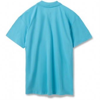 Рубашка поло мужская Summer 170, бирюзовая фото 12