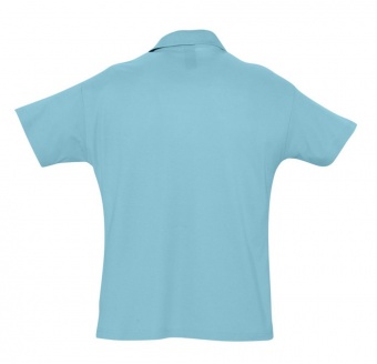 Рубашка поло мужская Summer 170, бирюзовая фото 7