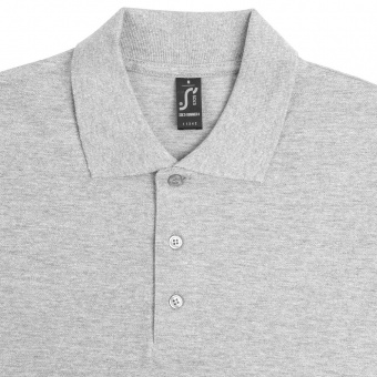 Рубашка поло мужская Summer 170, светло-серый меланж фото 8