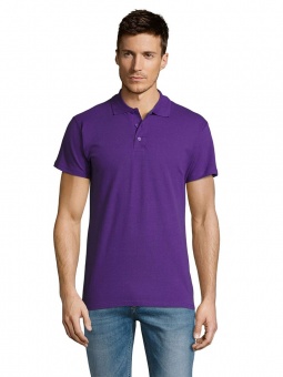 Рубашка поло мужская Summer 170, темно-фиолетовая фото 8