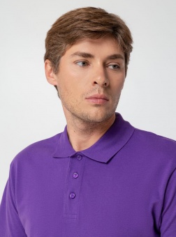 Рубашка поло мужская Summer 170, темно-фиолетовая фото 20