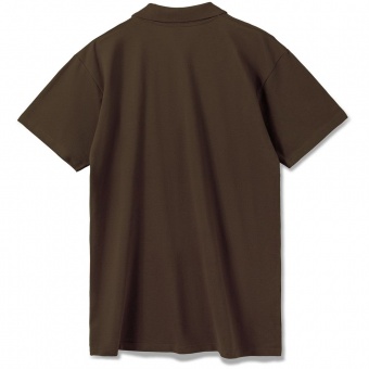 Рубашка поло мужская Summer 170, темно-коричневая (шоколад) фото 16
