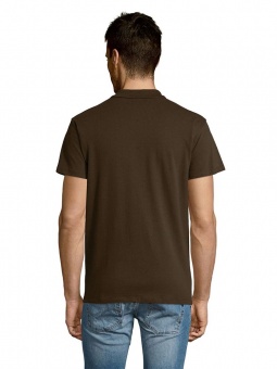 Рубашка поло мужская Summer 170, темно-коричневая (шоколад) фото 17