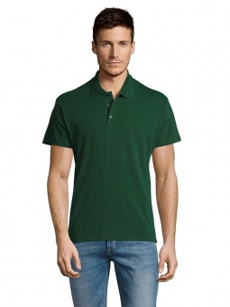 Рубашка поло мужская Summer 170, темно-зеленая фото 9