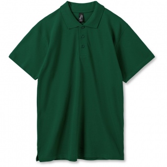 Рубашка поло мужская Summer 170, темно-зеленая фото 13