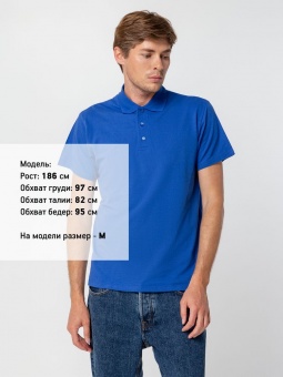Рубашка поло мужская Summer 170, ярко-синяя (royal) фото 21