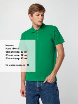 Рубашка поло мужская Summer 170, ярко-зеленая фото 18