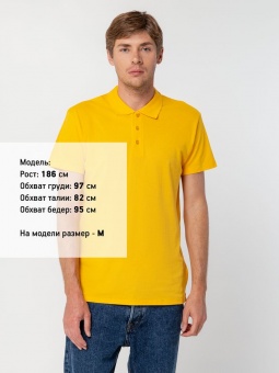 Рубашка поло мужская Summer 170, желтая фото 18
