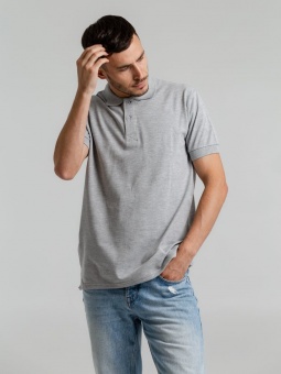 Рубашка поло мужская Virma Premium, серый меланж фото 10