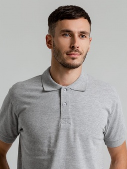 Рубашка поло мужская Virma Premium, серый меланж фото 11