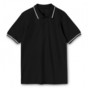 Рубашка поло Virma Stripes, черная фото 10