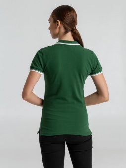 Рубашка поло женская Practice Women 270, зеленая с белым фото 12