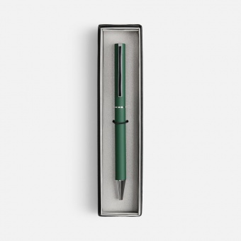 Ручка шариковая Blade Soft Touch в футляре, зеленая фото 