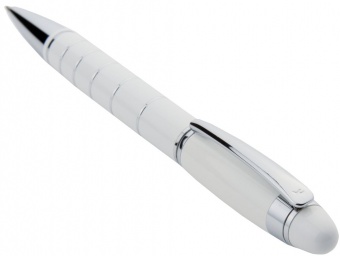 Ручка шариковая Fame с футляром, белая фото 