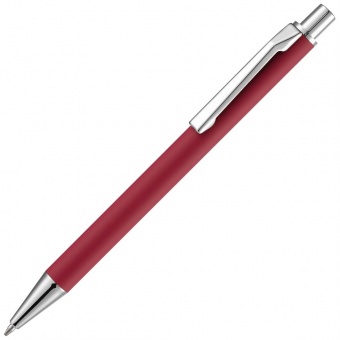 Ручка шариковая Lobby Soft Touch Chrome, красная фото 