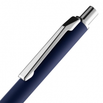Ручка шариковая Lobby Soft Touch Chrome, синяя фото 