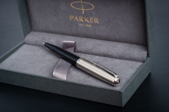 Ручка шариковая Parker 51 Black CT, черная фото 