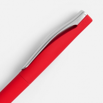 Ручка шариковая Pin Soft Touch, красная фото 