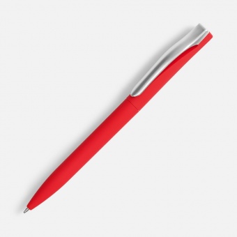 Ручка шариковая Pin Soft Touch, красная фото 