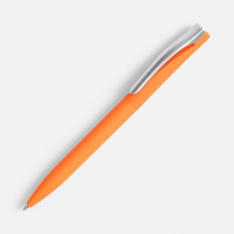 Ручка шариковая Pin Soft Touch, оранжевая фото 