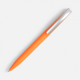 Ручка шариковая Pin Soft Touch, оранжевая фото 