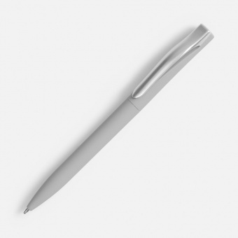 Ручка шариковая Pin Soft Touch, серая фото 