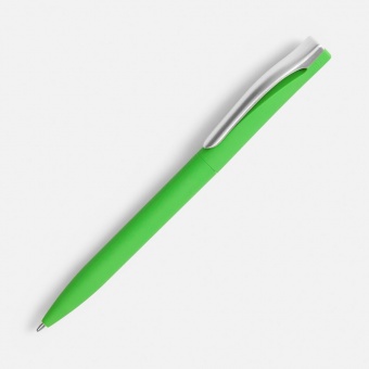 Ручка шариковая Pin Soft Touch, зеленая фото 