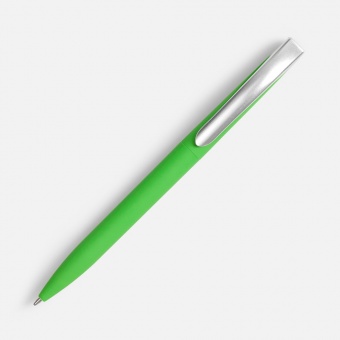Ручка шариковая Pin Soft Touch, зеленая фото 