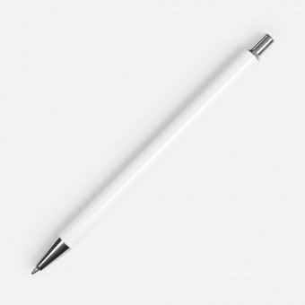 Ручка шариковая Slim Beam, белая фото 